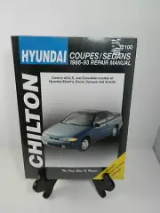 Chilton Service Repair Manual 1986 - 1993 Hyundai Elantra Excel Scoupe Sonata