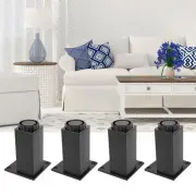 4pcs Square Adjustable Cabinet Feet Square Cabinet Feet 100mm-black
