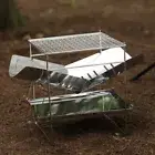 Camping Fire Grill Folding Camping Firepit Stainless Steel for Outdoor Backyards