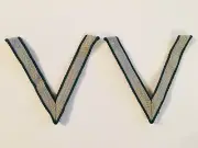 Original WWII x2 German Wehrmacht Army (Heer) Rank Chevron Heer WW2