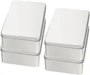 VINTORKY Dice Packing Cases 4pcs Square Dice Storage Box Portable Iron Dice Tin with Safe Foam Padding