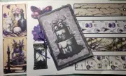 Junk Journal Booklet "CLASSIC HALLOWEEN 2" HANDMADE Cards, Pockets, LG 9X6 40PGS