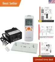 Battery-Powered Remote Control for Gas Fireplace - Timer & Thermostat Features