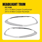 Chrome LH+RH Side Headlight Bezel Ring Trim Cover For Mini Cooper R60 Countryman (for: Mini)