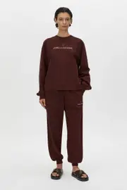 Grayson Cotton Crew in Almadine Brown - CAMILLA AND MARC® C&M