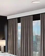 White Curtain Pelmet and Curtain Track Set, Ceiling Mount Aluminum Curtain Rail for Window, Decorative Curtain Pelmet Box Curtain Valance(3.2 Meter (10.5ft))