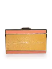 Yellow Stingray Metal Box Clutch