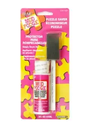 PLAID MOD PODGE PUZZLE SAVER CARDED 2OZ 59ml Sealer Finish Top Coat Glue Brush