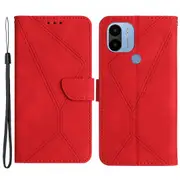 HT05 Case for Xiaomi Redmi A1+ 4G/A2+ 4G/Poco C50 4G,Stand Imprinted Line Wallet Phone Cover