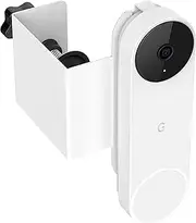 amxus Anti-Theft Video Doorbell Mount, No-Drill Mounting Bracket Compatible with Blink & Google Nest Doorbell (Battery), Adjustable Doorbell Mounting Bracket Holder - White
