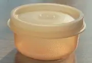 Tupperware Smidget Pill Container Sheer Orange Base with Clear Seal Rare New