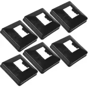 6 Pcs Black Foot Cover Deck Railing Shoe Handrail Post Skirt Decorative