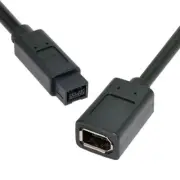 6 PIN / 9 PIN BETA FireWire 800 - FireWire 400 9-6 Cable IEEE 1394B 1.8m Black