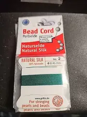 Silk Cord Griffin Beading Stringing Thread Green No. 2 0.45mm