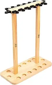 Perfeclan Fishing Rod Holder Fishing Pole Rack for Ground Organizer Versatile for Garage Gifts Support Holds 14 Rods Ornament Accessory