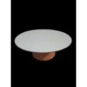 Kanwone 10" White Porcelain Cake Stand, Cake Plate, Dessert Stand New In Box