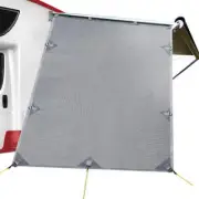 NNEDSZ Grey Privacy Screen 1.95 x 2.2M End Wall Side Sun Shade Roll Out Awning