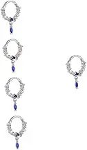 Yardenfun 5pcs Chic Nose Hoops Titanium Steel Nose Ring Piercing Jewelry for Women