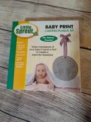 Little Sprout Baby Handprint/Footprint Print Casting Plaque Kit NIB