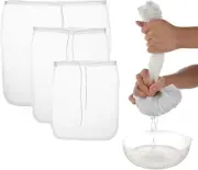 Nut Milk Bag, 3 Pack Reusable Nylon Cheesecloth Fine Mesh Cheese Bags Strainer