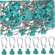 100Pcs Sinker Slides for Catfishing, High Strength Stainless Steel Sinker Slides with Duo-Lock Snap, Weight Connectors Fishing Tackle Box Kit Catfish Sinkers Slider Catfishing Tackle