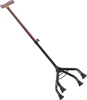 Four-Legged Crutches Walking Stick Elderly Climbing Stick Nonslip Hiking Cane Walking Pole for Elderly Camping Trekking Pole Cane for Stability Travel Elderly Cane Aluminum Alloy SEWOART
