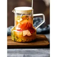 在飛比找ETMall東森購物網優惠-茶咖美器日式耐熱玻璃花茶壺水果茶壺咖啡分享壺下午茶茶具透明