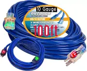 100 Ft 10 Gauge Extension Cord 10/3 Contractor Grounded Extension Cord 100 Ft 10