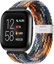[YASPARK] Strap Compatible with Fitbit Versa 2/Fitbit Versa, Adjustable Braided Nylon Sports Elastic Strap for Fitbit Versa 2/Fitbit Versa/Fitbit Versa Lite/Fitbit Versa SE