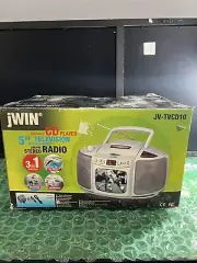 Jwin I’ve-Tvcd10 Portable Cd Player 5”” Television Black & White Am/Fm Radio