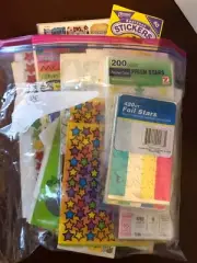 vtg teaching Animals, Stars, Remarks Teacher Awards & Sticker Collection Lot