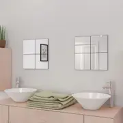 Frameless Mirror Tiles Glass 16 pcs 20.5 cm vidaXL
