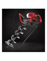 Giantz 80CC 200mm Petrol Post Hole Digger Drill Borer Fence Extension Auger Bits with Red/Black