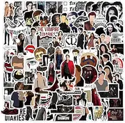 100 PCS The Vampire Diaries Stickers,Horror Terror Vampire Graffiti Vinyl Waterproof Decals for Water Bottles Computer Bicycle Skateboard Luggage Phone Pad Laptop Kids Teens Aldult Stickers Pack