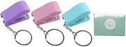 NUOBESTY Keychain Mini Stapler Portable Plastic Stapler for Office Supplies Study School Keychain Mini Staplers