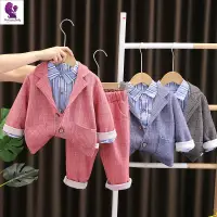 在飛比找蝦皮商城精選優惠-男童小西裝 男寶寶春秋季新款西裝套裝韓版男童禮服1-4歲3嬰