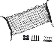 Kisangel Car Storage Net with Double Design High Elastic Mesh Pocket Organizer for Rv SUV Truck and Boat Versatile Storage for Trunk and Garage