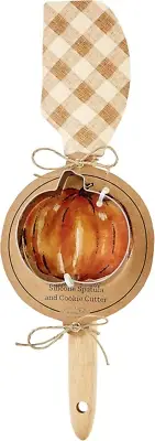 , Brown, 12 1/2" 3" X 3" Fall Spatula & Cookie Cutter Set