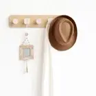 3/4/5 Hooks Nordic Wooden Coat Hooks Rustic Hat Clothes Bag Rack Entrance