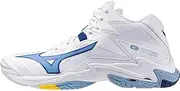 [Mizuno] Wave Lightning Z8 Mid Volleyball Shoes EU 40, 97 White Bellwetherblue B Airblue, 13 US