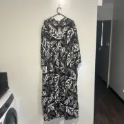 Autograph Tiered Shirt Dress Mono Lea Size 28