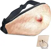 [BAMOMBY] Dad Bag Fanny Pack Gifts-3D Men Beer Belly Waist Packs, White Elephant Gifts Exchange Waterproof Fanny Pack Unisex Funny Gag Gifts for Father's Day, Christmas