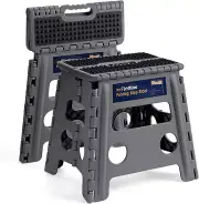 13" Folding Step Stool for Adults and Kids Holds up to 300 Lbs ,Non-Slip Folding