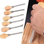 6 Piece Wood Carving Hand Chisel Tool Set Professional Multiple Cutterheads