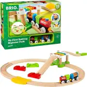 BRIO Railway My First Beginner Set [18 Pieces] Age 1.5+ Train Toy Wooden