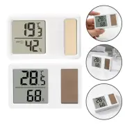 Sleek Portable Temperature Detection Meter Solar Powered Humidity Monitor