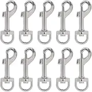 DXiongW 10 Pieces Swivel Eye Bolt Snap Hook Dog Lead Clips 2 Inch Swivel Eye Bolt Snap Hook Spring Loaded Clips Dog Lead Clasp Trigger Clips Clasp for Pet Buckle Carabiner Keyring Home Outdoor