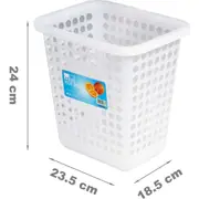 Plastic Basket 5.8L w Handle Storage Laundry Hamper Caddy Container Small