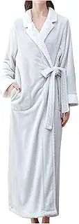 [Generic] Cotton Sleepwear Velvet Bathrobe Adult Nightgown Home Coral Long Women's Sleepwear Womens Sleepwear Long Sleeve