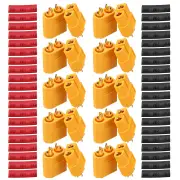 10 Pair URUAV XT60 Male Female Connectors Power Plugs with Heat Shrink Tube for Lipo Battery